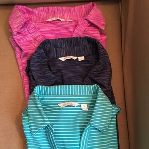 Three golf shirts = $15 each or $40 for all 3